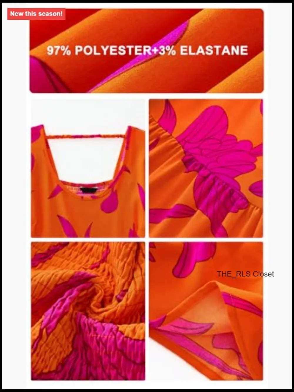 Puff Short Sleeve Scoop Neck Floral Maxi Dress with Tiered Hem - Picture 6 of 7